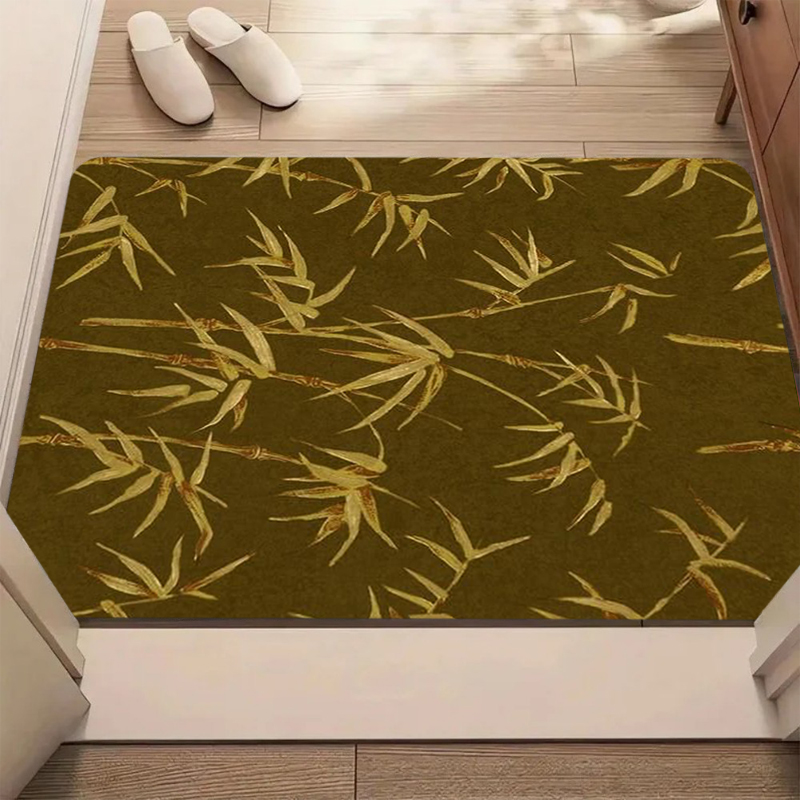 Bamboo Bath Mat - Bamboo Pattern Carpet Mat Rug for