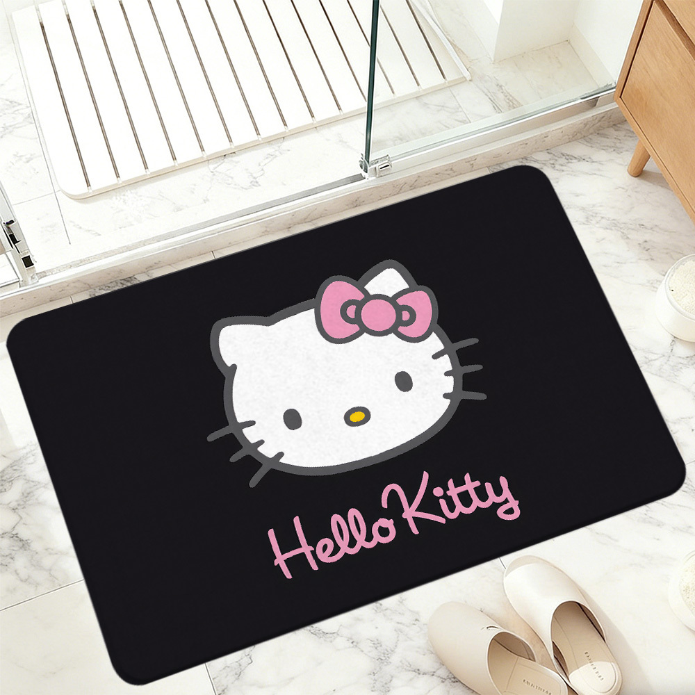 Bamboo Bath Mat - Hello Kitty Kawaii Bath Mat Non-Slip