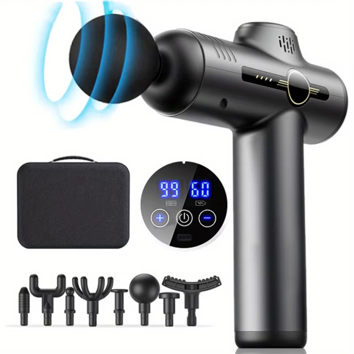 Health Wellness Fitness - Portable Fascia Gun Vibration Massage Gun