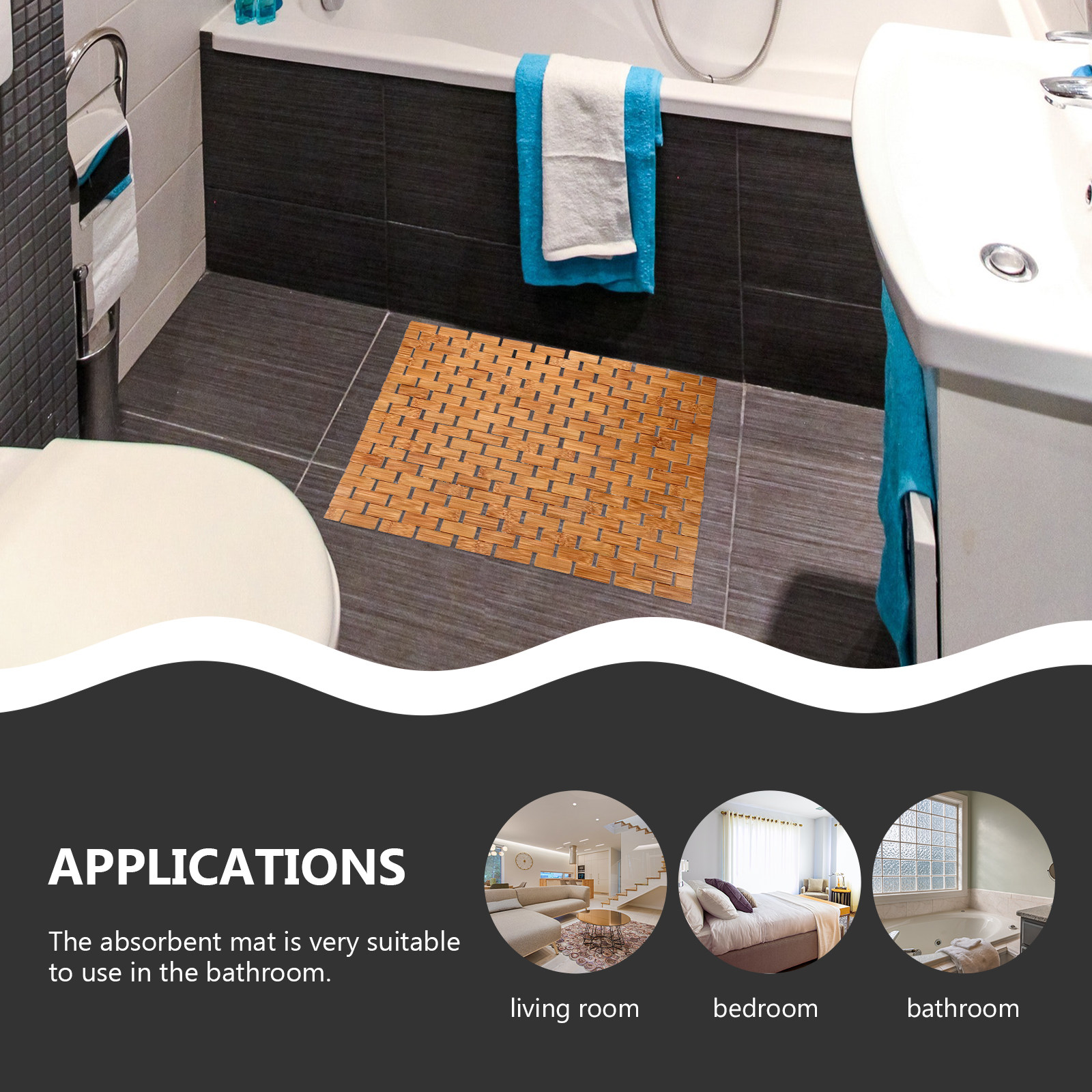 Bamboo Floor Non Slip Shower M - Bamboo Bath Mat review and price