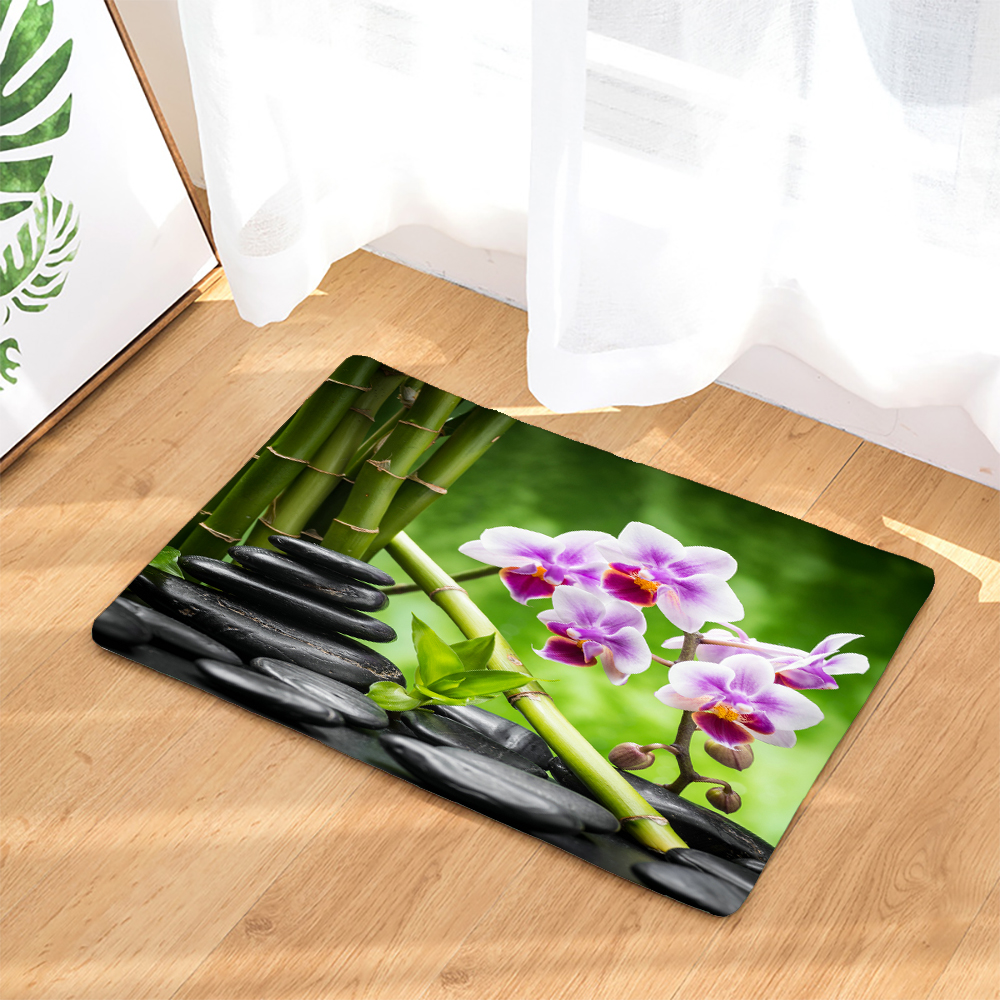 Bathroom Non-slip Mat Plant Fl - Bamboo Bath Mat review and price