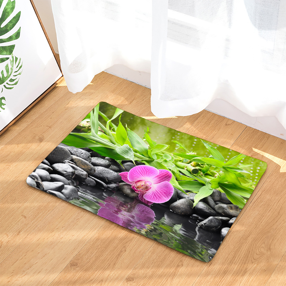 Bathroom Non-slip Mat Plant Fl - Bamboo Bath Mat review and price
