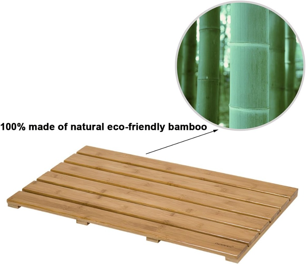 Natural Bamboo Bath Mat, 26x15 - Bamboo Bath Mat review and price