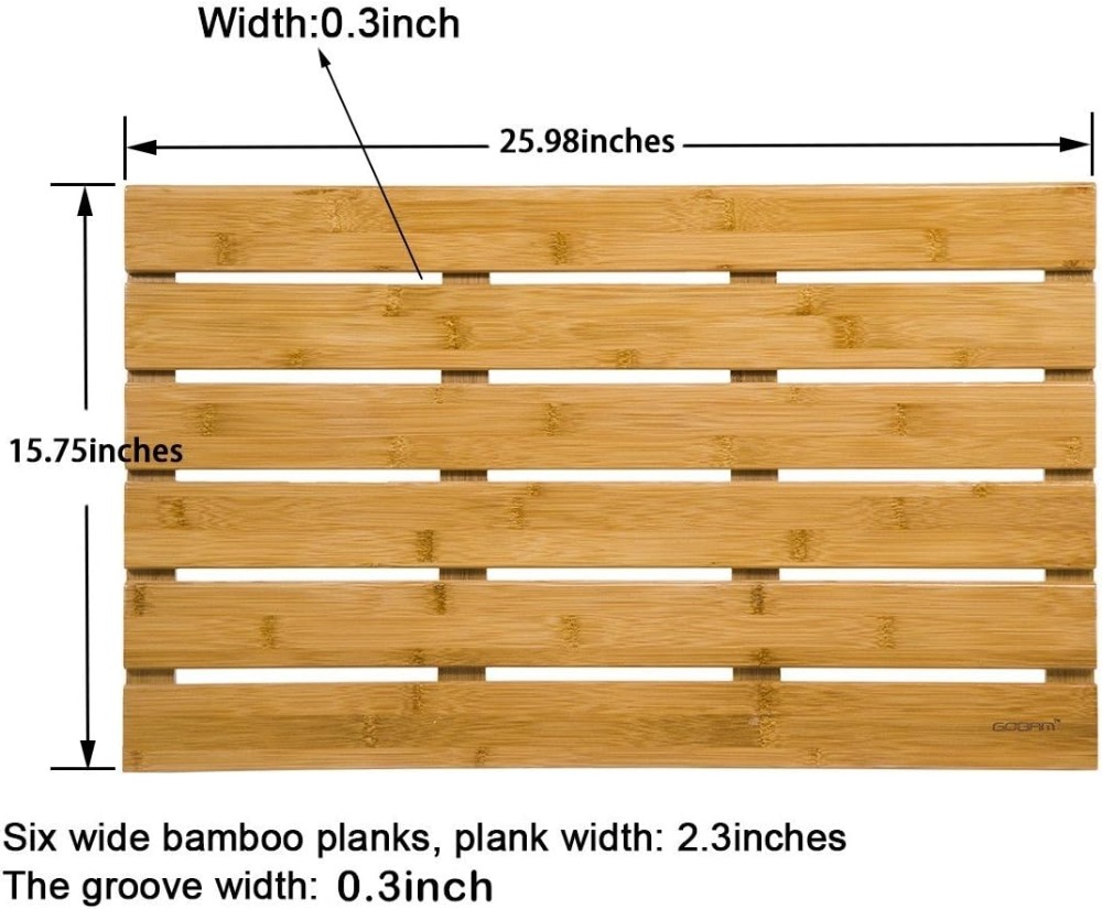 Natural Bamboo Bath Mat, 26x15 - Bamboo Bath Mat review and price