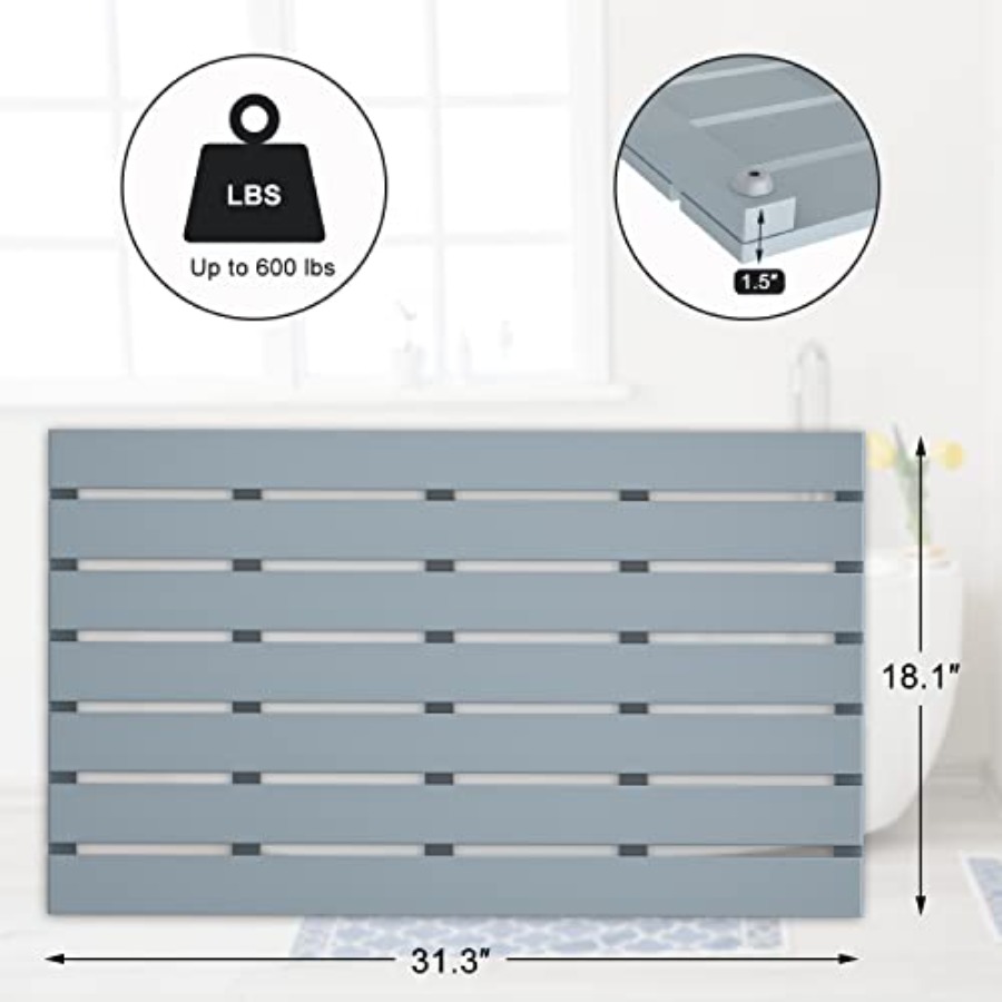 Bamboo Wooden Bath Floor Mat f - Bamboo Bath Mat review and price
