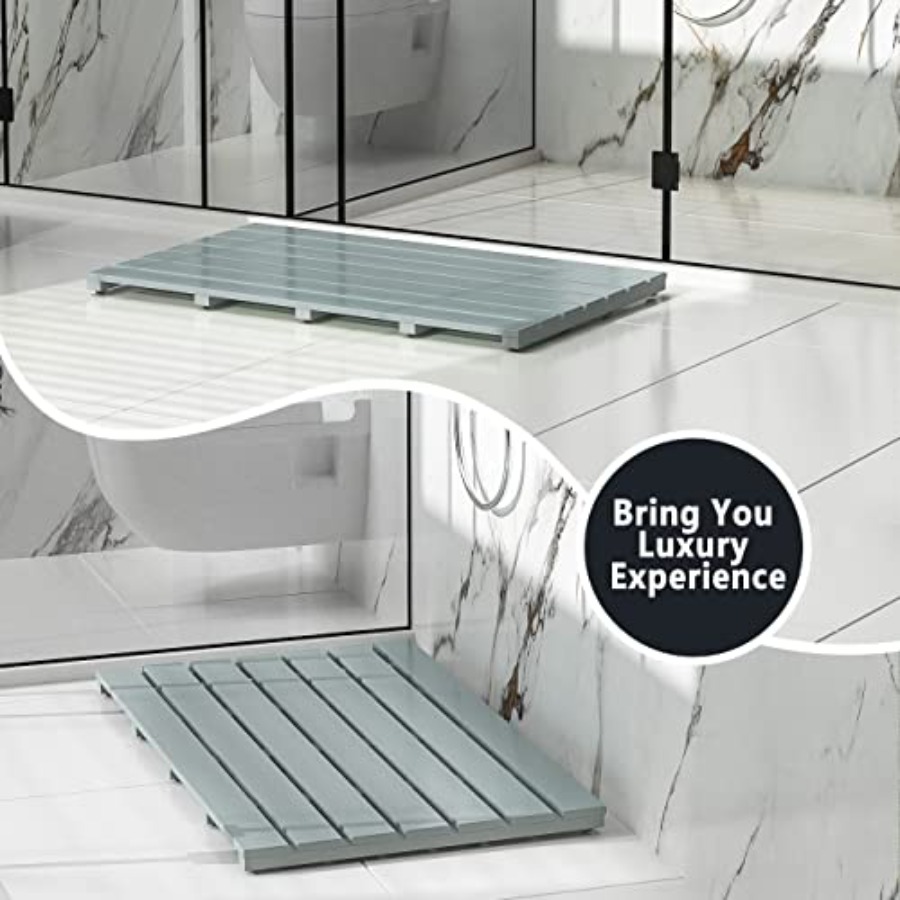 Bamboo Wooden Bath Floor Mat f - Bamboo Bath Mat review and price