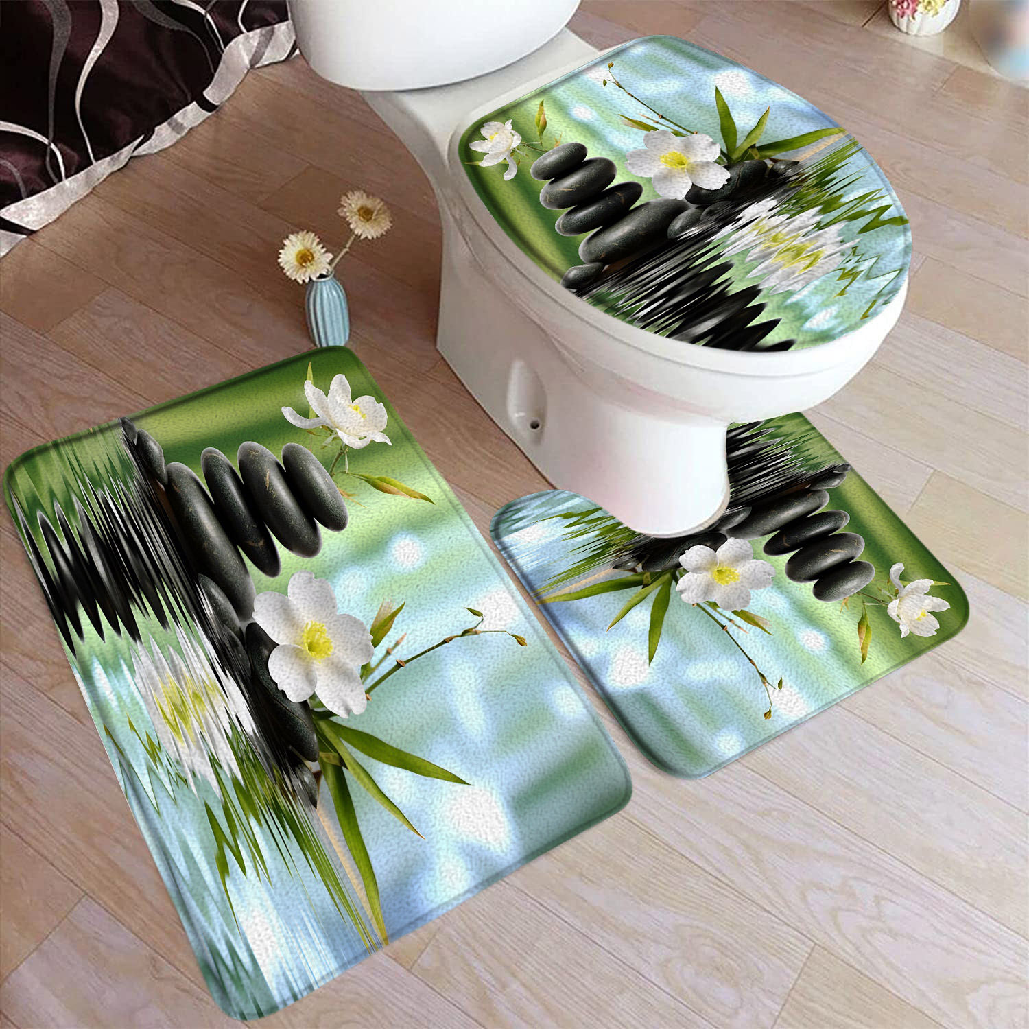 Zen Bath Mat Set Purple Orchid - Bamboo Bath Mat review and price