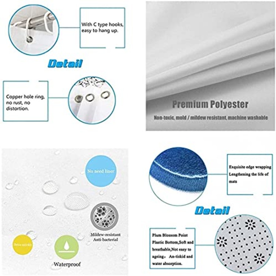 Bathroom 4 Pieces Set Shower C - Bamboo Bath Mat review and price