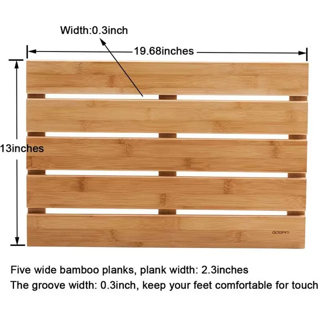 Bamboo Wood Bathroom Mat Showe - Bamboo Bath Mat review and price
